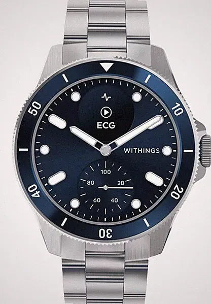 WITHINGS - ScanWatch Nova Blue - HWA10-model 7-All-Int - Smartwatch, Herrenuhr
