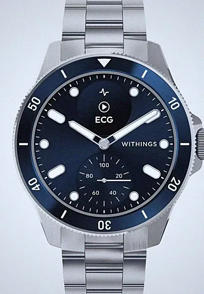 WITHINGS - ScanWatch Nova Blue - HWA10-model 7-All-Int - Smartwatch, Herrenuhr