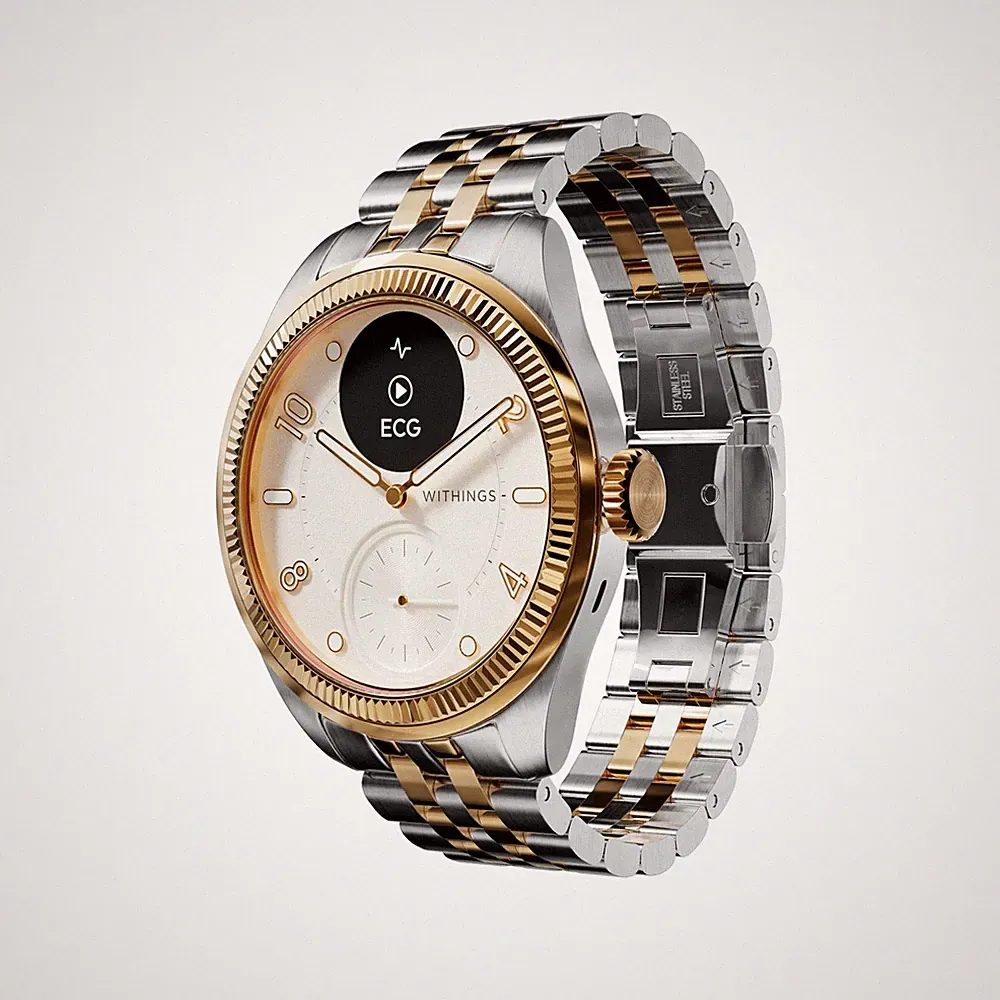 Withings ScanWatch - Nova Brilliant - 39 mm - Hybrid-Smartwatch - Gold