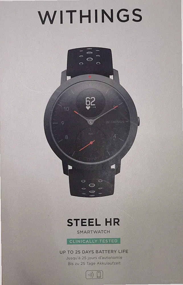Withings Steel HR Hybrid MultiSport Tracking Herzfrequenz schwarz Smartwatch OVP