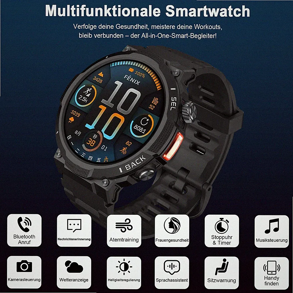 Women Waterproof Samsung 2026 for iPhone 1.53" HD Men Smart Watch Bluetooth 5.3