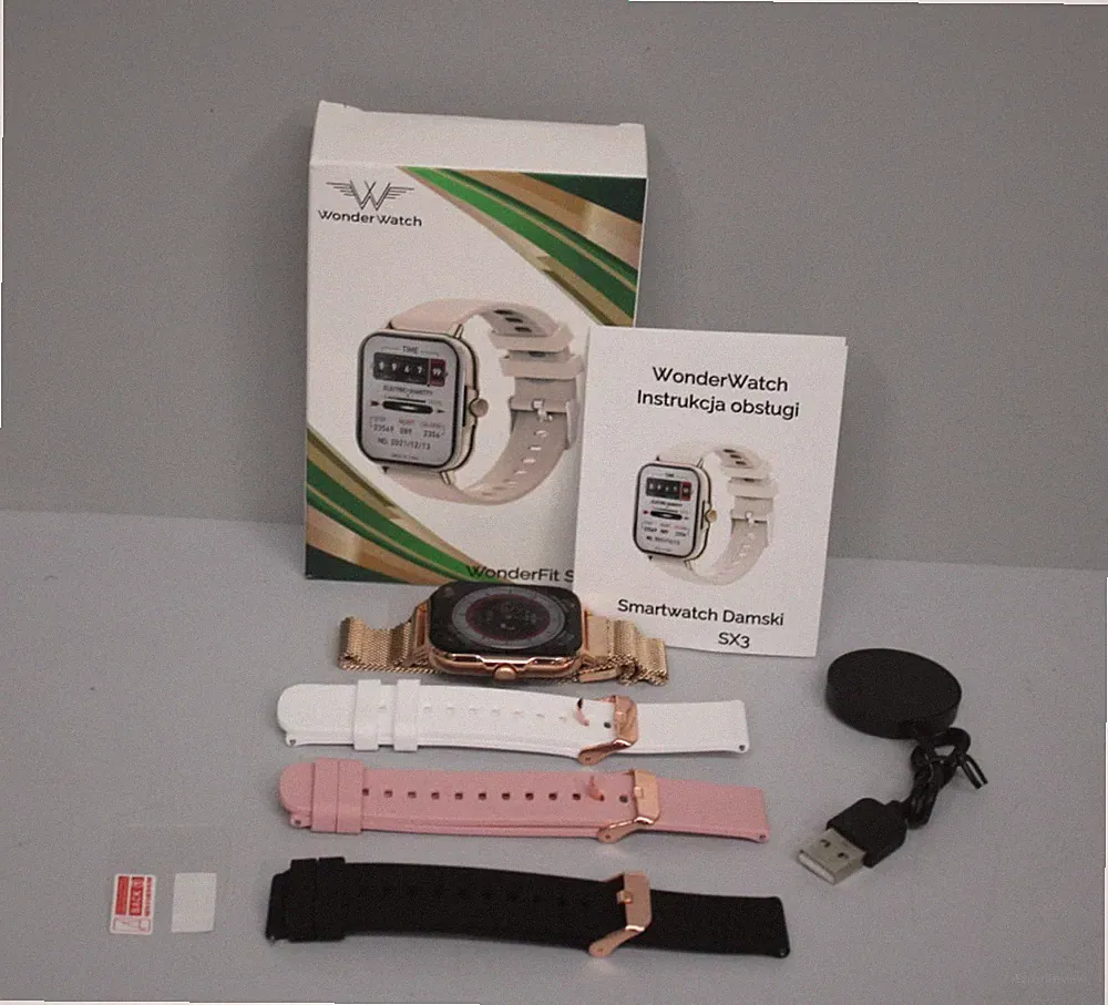 WonderWatch -WonderFit SX3 39 mm Smartwatch für Damen mit 3x Ersatzarmbänder NEU