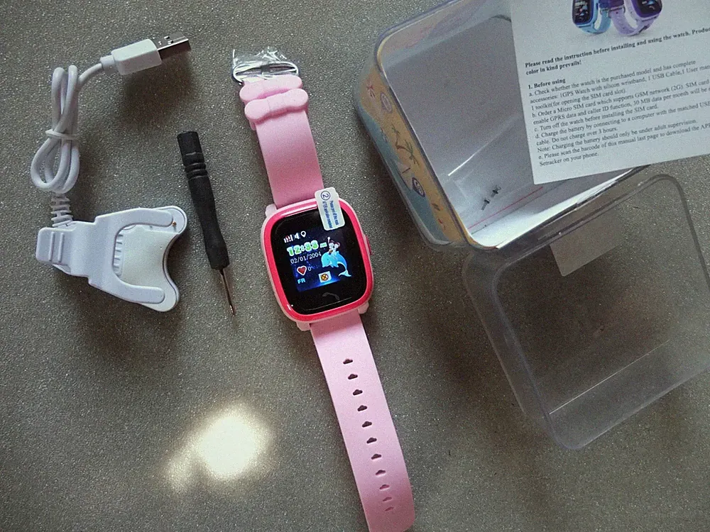 Wonlex Kids Smart Watch GSM 2G GPS Tracker Kinderuhr pink