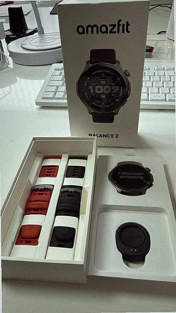 WW-0381 Amazfit Balance 2 Smartwatch 47mm 1.5''AMOLED Saphire Glas black B-WARE