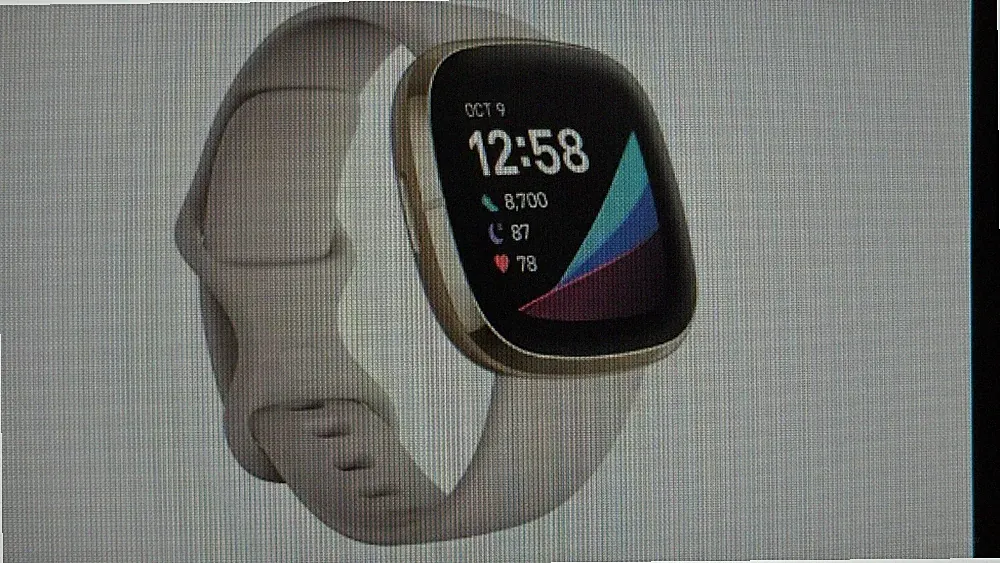 WW-0411 Fitbit Sense 1,4 Zoll OLED Display Smartwatch 40mm Damen softgold B-WARE