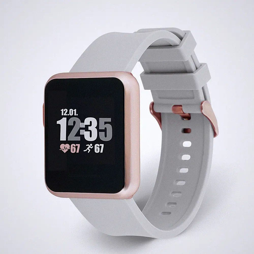 X-WATCH KETO SUN Reflect Smartwatch Fitness Tracker Damen Uhr Puls SOFT GREY