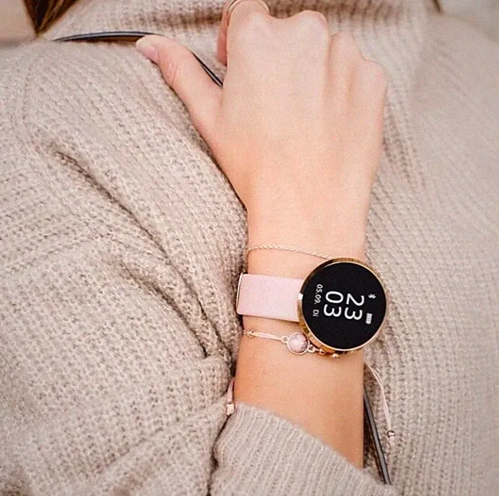 X-Watch Siona Damen IOS und Android Smartwatch - Rose Gold