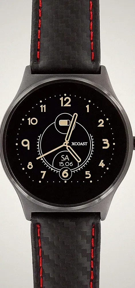X-WATCH XLYNE 54016 QIN XW Prime II Smartwatch Carbon Red Black