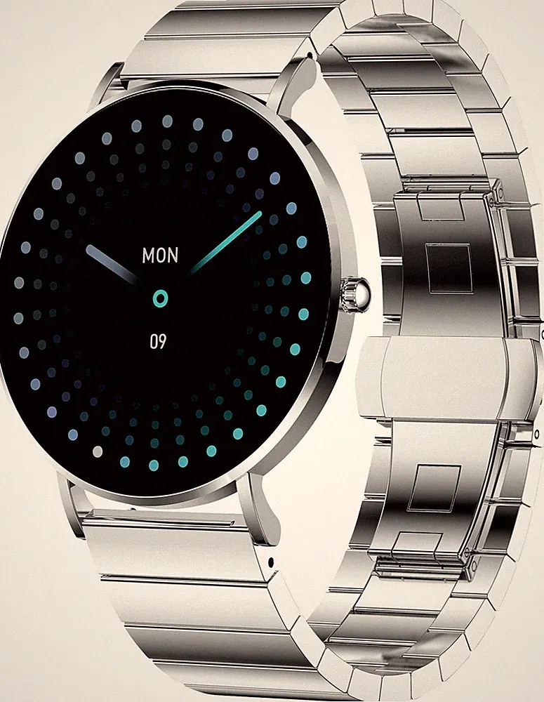XCOAS SIONA Smartwatch Damen Unisex minimalistische Fitnessuhr Silber855