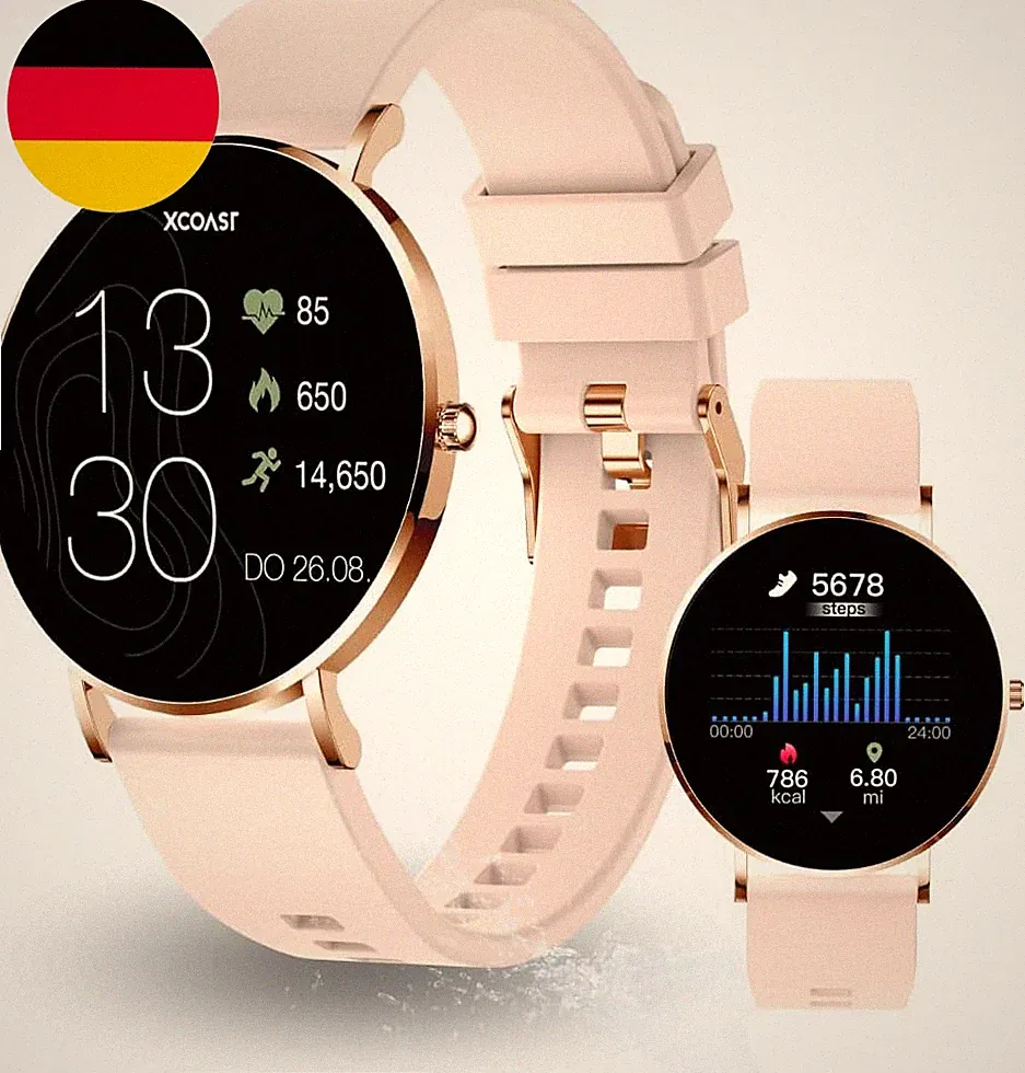 XCOAST SIONA 2 Damen Smartwatch Rosa – Sportliche Fitnessuhr Mit AMOLED Display