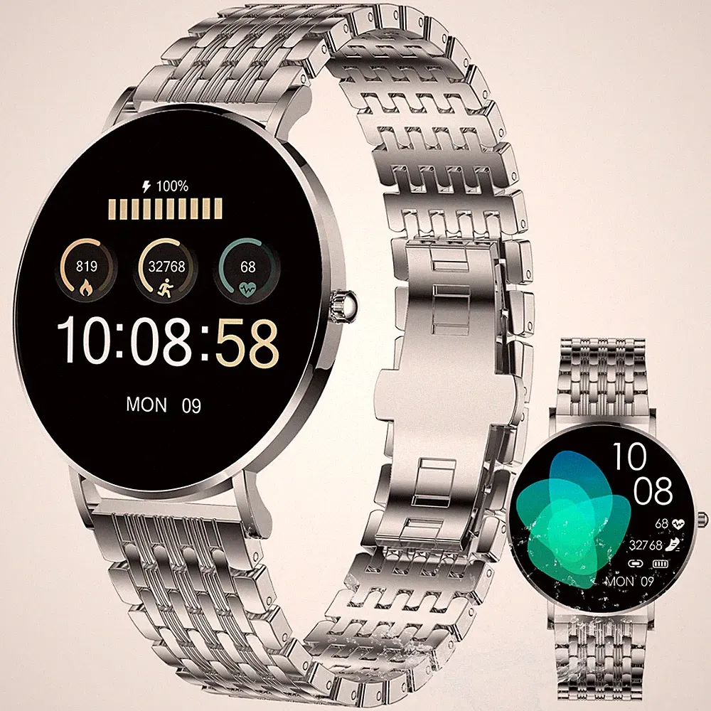 XCOAST SIONA 2 Elegance Silver Damen Smartwatch - AMOLED, Wasserdicht
