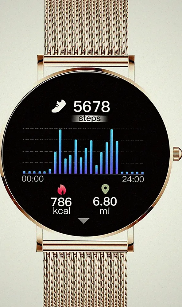 XCOAST SIONA 2 Smartwatch 42mm Roségold Uhr Fitnessuhr Trackinguhr SIEHE TEXT