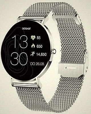 XCOAST SIONA 2 Smartwatch Fitness-Uhr Puls Schritte 42mm 1794595