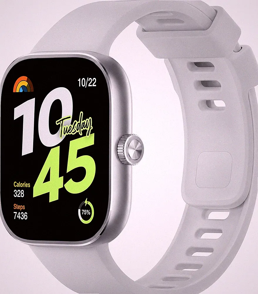Xiaomi Redmi Watch 4 Smartwatch 1,97 Zoll AMOLED GPS silber grau