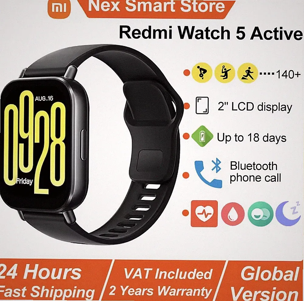 Xiaomi Redmi Watch 5 Active Smartwatch, 2.0" LCD Display, 18 Tage Akku
