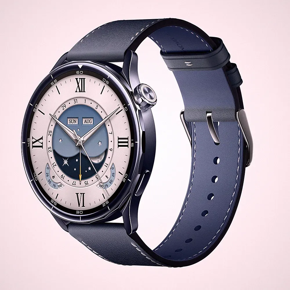 XIAOMI Watch S5 46 Smartwatch Leder, 135-205 mm, Ceramik Blue