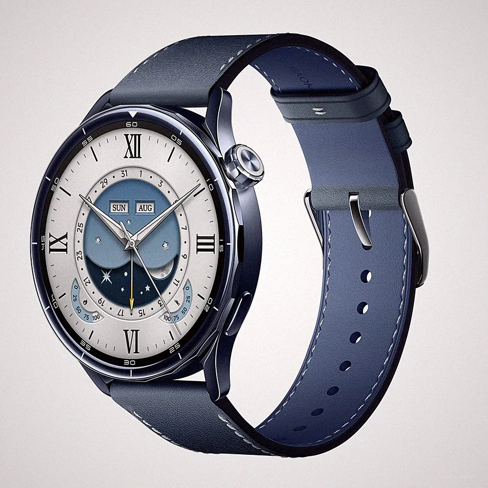XIAOMI Watch S5 46 Smartwatch Leder, 135-205 mm, Ceramik Blue