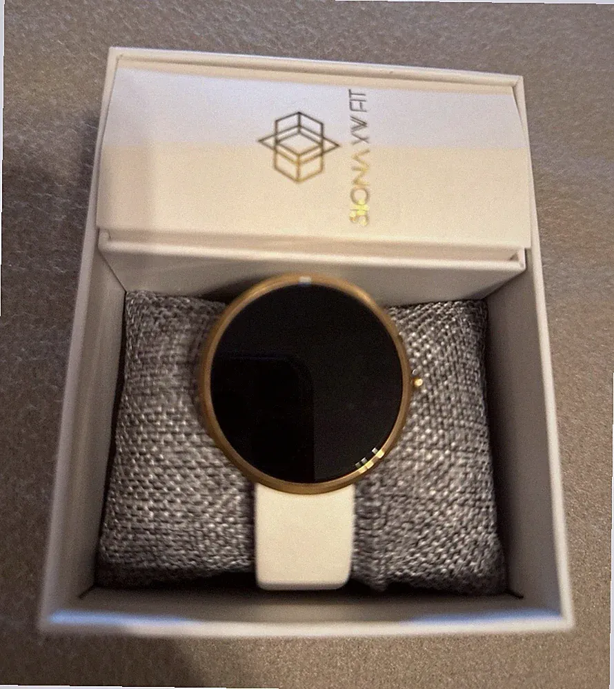 XLYNE SIONA XW FIT Smartwatch 20 mm Android Kunststoffarmband Weiß/Gold