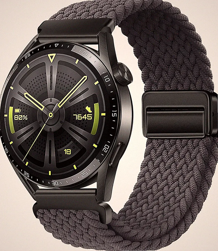 XMUXI 22mm Nylon Armband Kompatibel mit Huawei GT4/GT5/GT3/GT 46mm/Garmin Venu