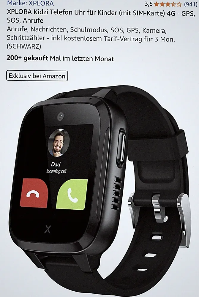 Xplora Kidzi Smartwatch Schwarz