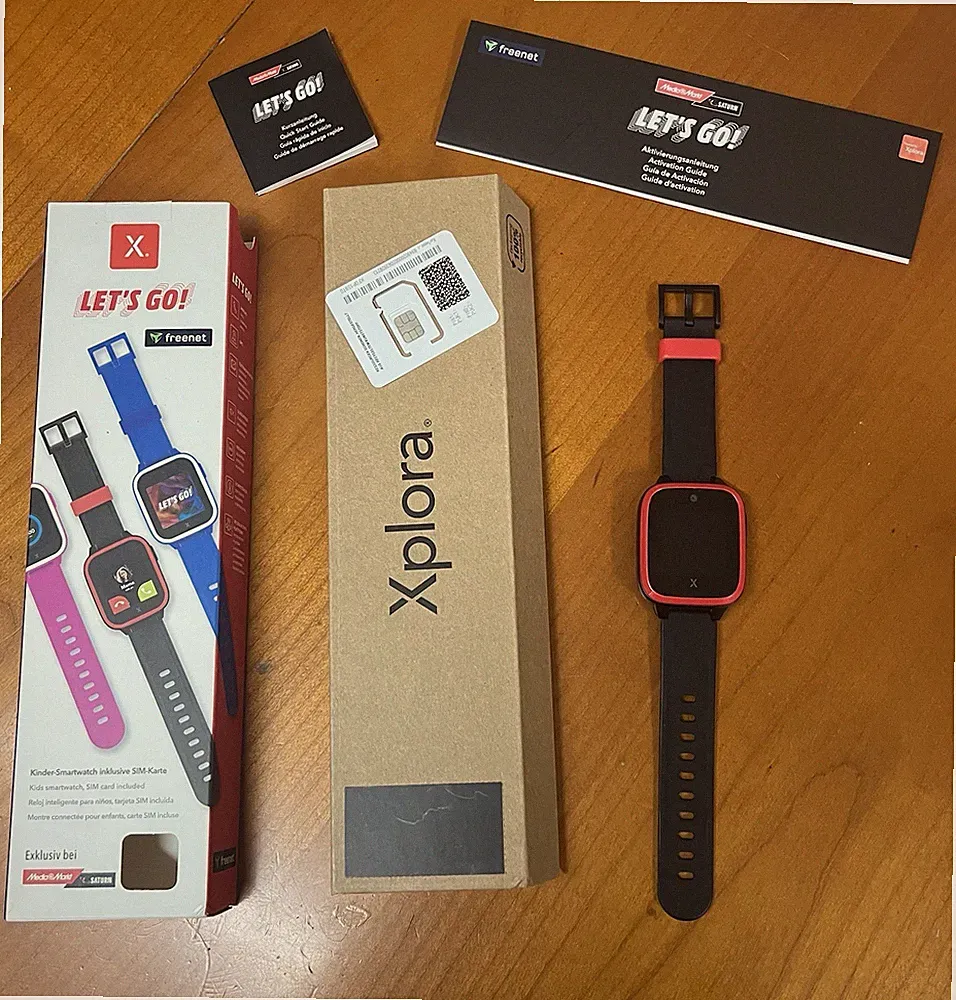 XPLORA Let's Go Kinder Smartwatch Silikon, 24.26 cm, Schwarz