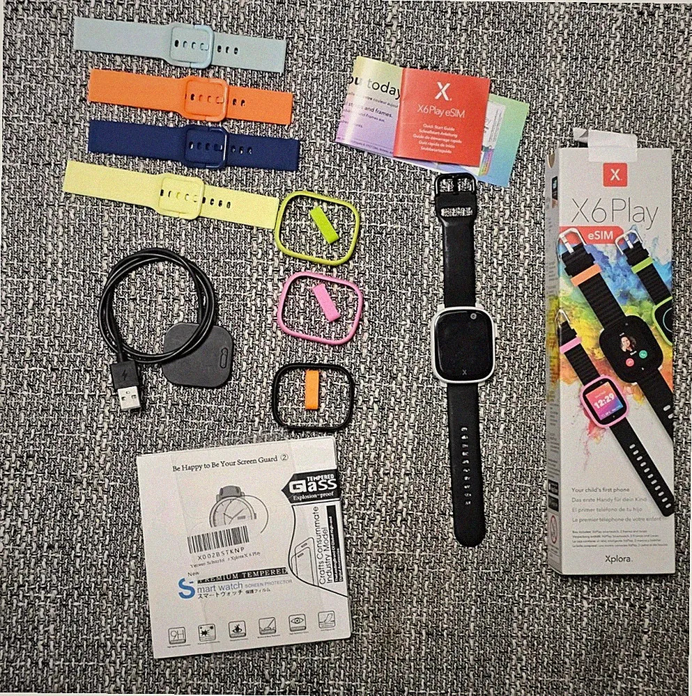 Xplora X6 Play eSIM Kinder-Smartwatch mit Zubehör und Originalverpackung