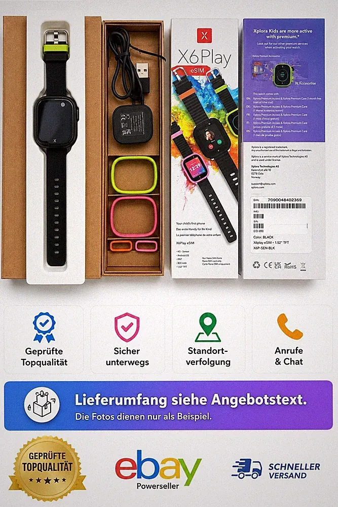 Xplora X6 Play eSIM Kinderuhr mit GPS & Telefonfunktion Smartwatch (#02)