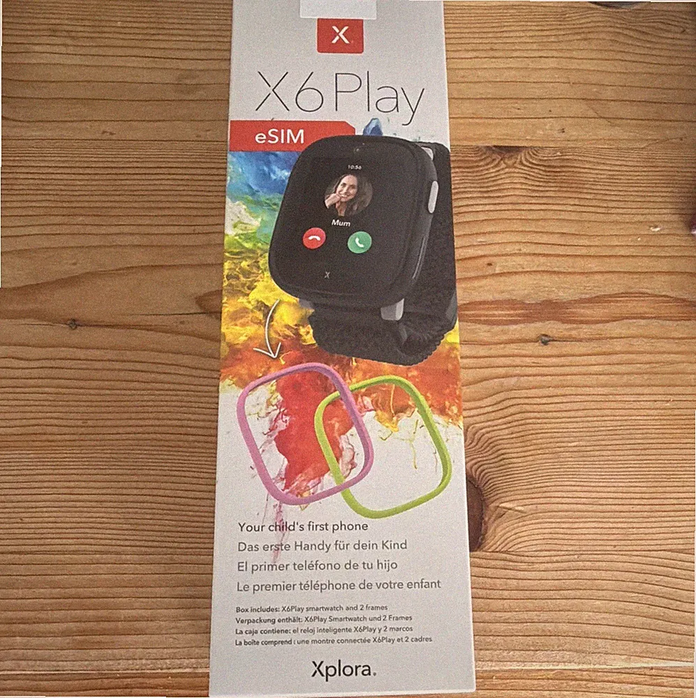 Xplora X6Play Kinder-Smartwatch eSIM 4G GPS 1,52" TFT Silikon Schwarz