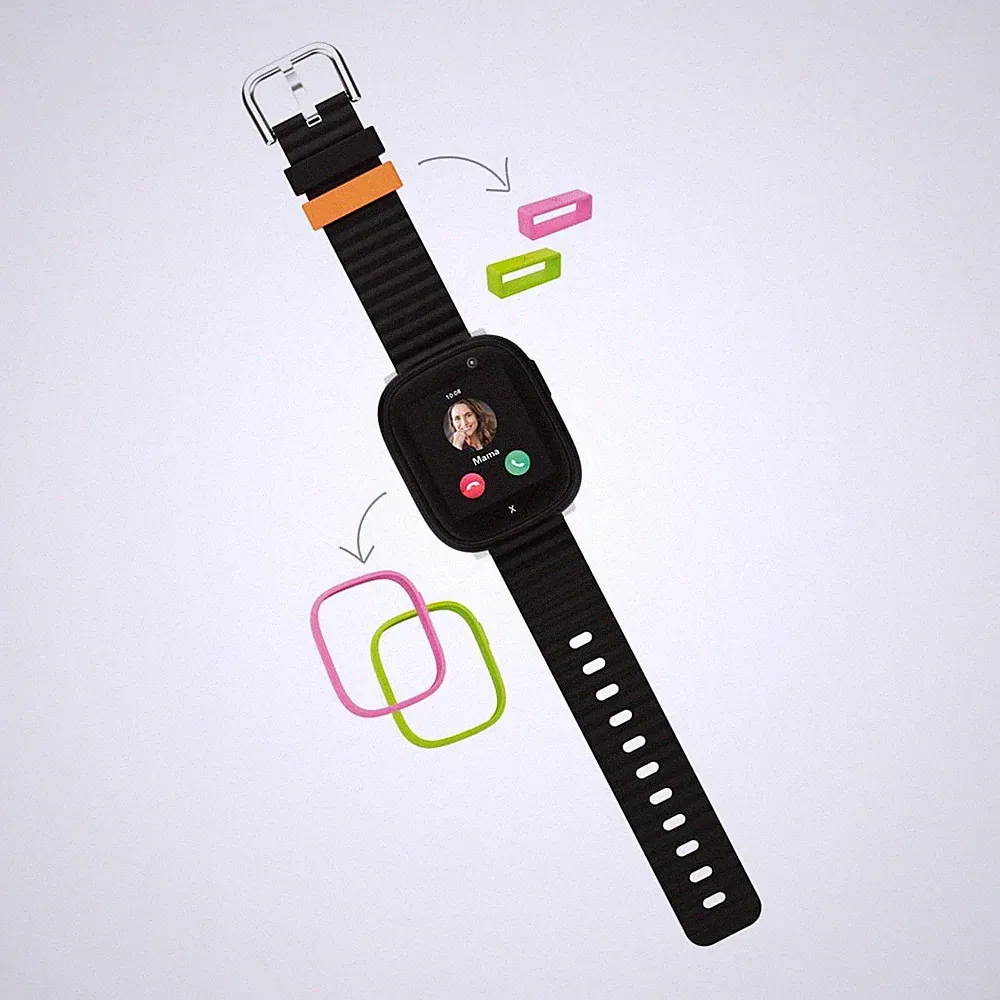 Xplora X6Play Kinder-Smartwatch schwarz mit Loops & Frames in pink und #25731520
