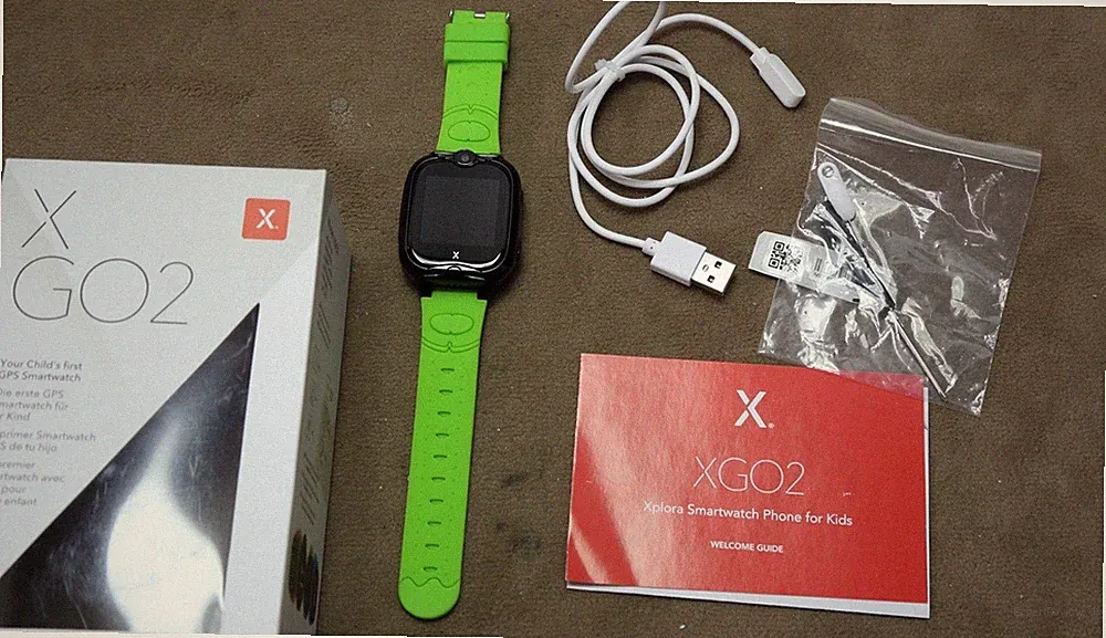 XPLORA XGO 2 grün Smartwatch für Kinder 4G Anrufe Schulmodus SOS