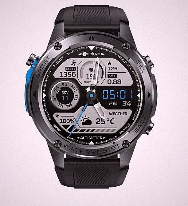 Zeblaze Stratos 2 Ultra GPS robuste Smart Watch Compass Barometric Altimeter