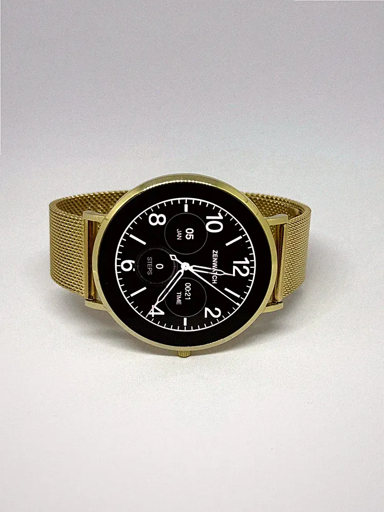 Zenwatch Venice Smartwatch Damen Flach Gold Mesh AMOLED Smart Uhr Watch