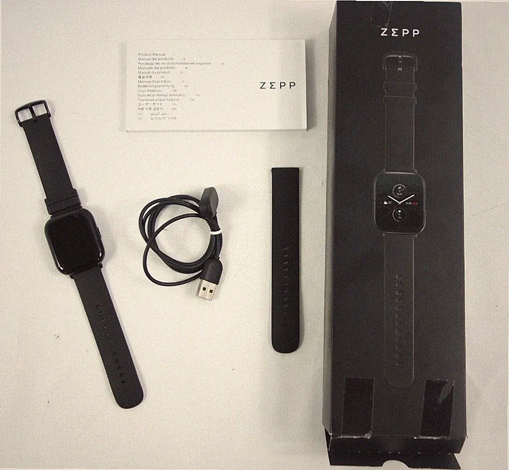 Zepp E Amazfit Huami SQUARE Onyx Black Smartwatch Sportuh Fitnesstracker Mit OVP