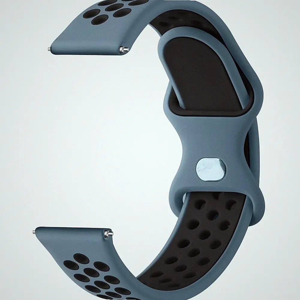 Zweifarbiges Silikonarmband für Smartwatches mit 22 Millimeter Breite